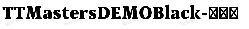 TTMastersDEMOBlack字体转换