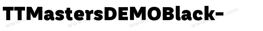 TTMastersDEMOBlack字体转换