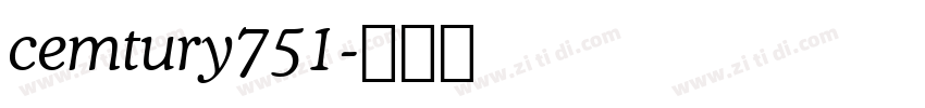 cemtury751字体转换