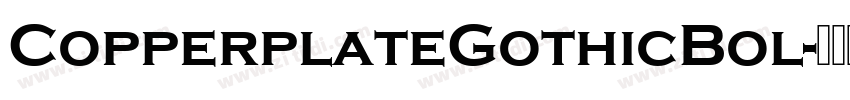 CopperplateGothicBol字体转换