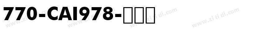 770-CAI978字体转换