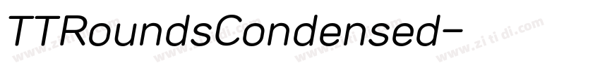 TTRoundsCondensed字体转换