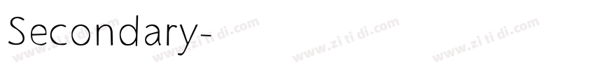 Secondary字体转换