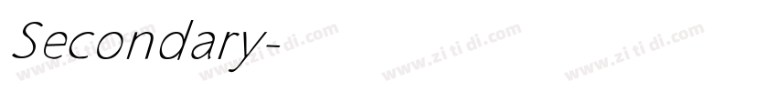 Secondary字体转换
