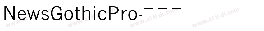 NewsGothicPro字体转换