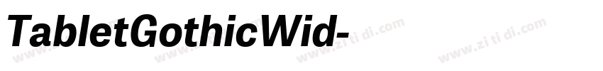 TabletGothicWid字体转换