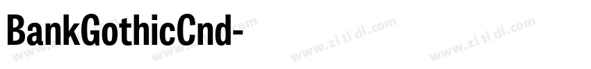 BankGothicCnd字体转换