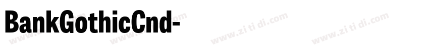 BankGothicCnd字体转换