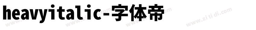 heavyitalic字体转换
