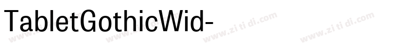 TabletGothicWid字体转换