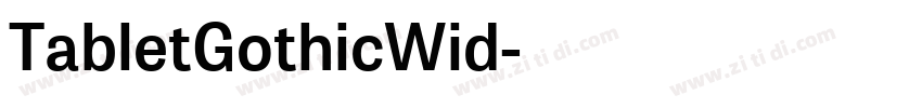 TabletGothicWid字体转换
