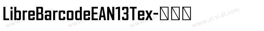 LibreBarcodeEAN13Tex字体转换