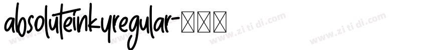 AbsoluteInkyRegular字体转换