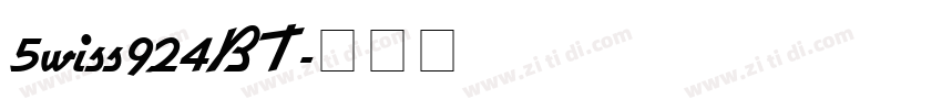 5wiss924BT字体转换