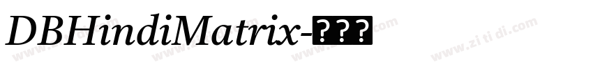 DBHindiMatrix字体转换