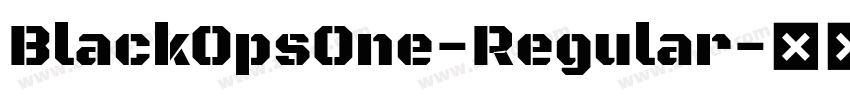 BlackOpsOne-Regular字体转换