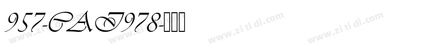 957-CAI978字体转换