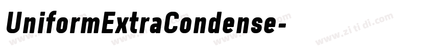 UniformExtraCondense字体转换