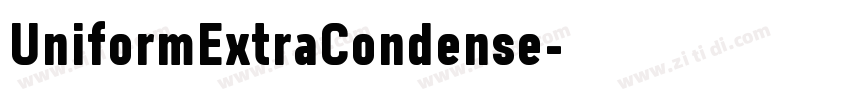 UniformExtraCondense字体转换