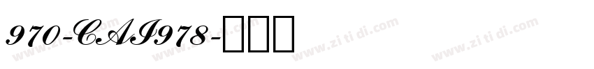 970-CAI978字体转换