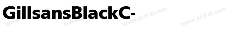 GillsansBlackC字体转换
