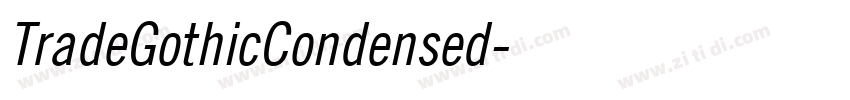 TradeGothicCondensed字体转换