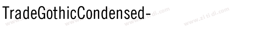 TradeGothicCondensed字体转换