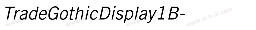 TradeGothicDisplay1B字体转换