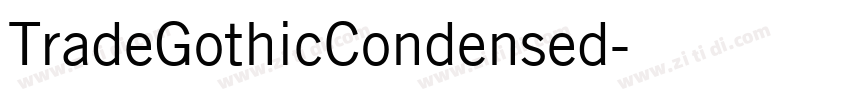 TradeGothicCondensed字体转换