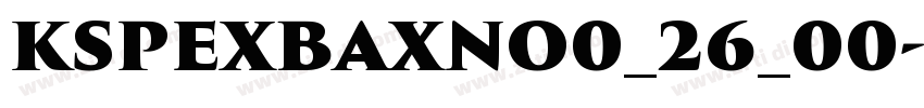 KSPEXBAXNO0_26_00字体转换