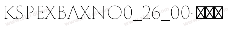 KSPEXBAXNO0_26_00字体转换