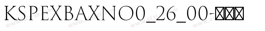 KSPEXBAXNO0_26_00字体转换