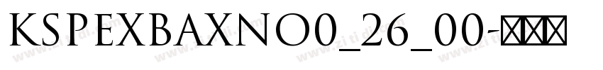 KSPEXBAXNO0_26_00字体转换