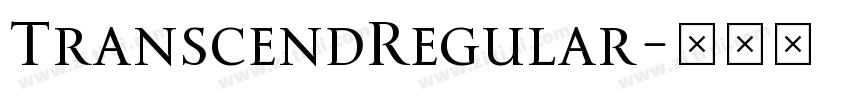 TranscendRegular字体转换