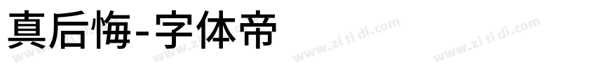 真后悔字体转换