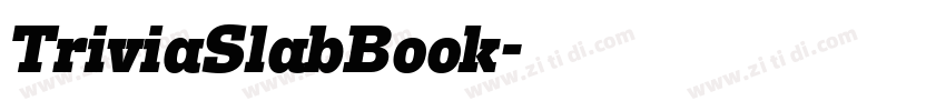 TriviaSlabBook字体转换