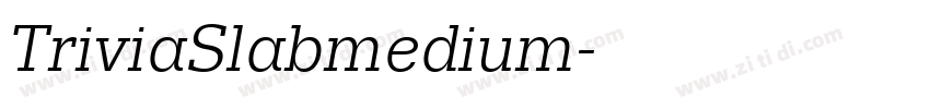 TriviaSlabmedium字体转换