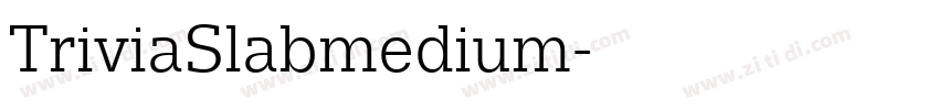 TriviaSlabmedium字体转换
