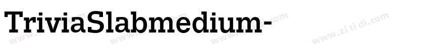 TriviaSlabmedium字体转换