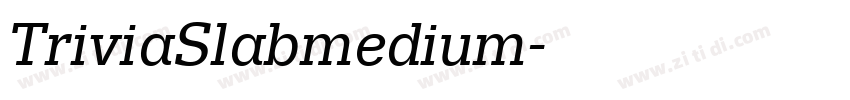 TriviaSlabmedium字体转换