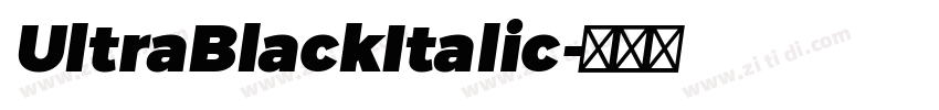 UltraBlackItalic字体转换
