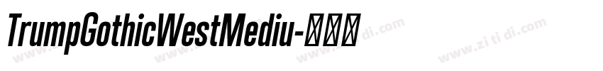 TrumpGothicWestMediu字体转换 TrumpGothicWestMediu字体转换
