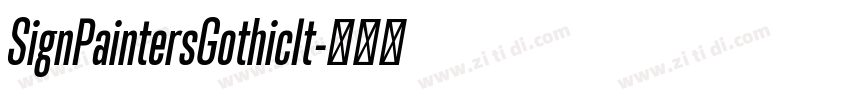 SignPaintersGothicIt字体转换