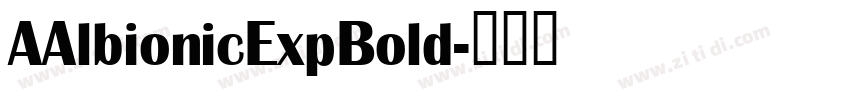 AAlbionicExpBold字体转换