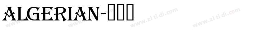 Algerian字体转换