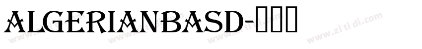 AlgerianBasD字体转换