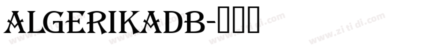 AlgerikaDB字体转换