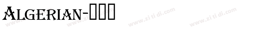 Algerian字体转换