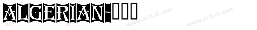 Algerian字体转换