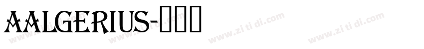 aalgerius字体转换